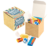 Branded Eco Kraft Cube - Retro Sweets