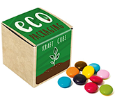 Printed Eco Kraft Cube - Chocolate Beanies