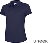 Embroidered promotional Uneek Baseline Ladies Ultra Cool Polo Shirts