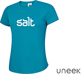 Bespoke branded Uneek Ladies Ultra Cool T-Shirts for summer outdoor promotions
