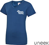 Uneek Classic Ladies V-Neck T-Shirts branded with your design at GoPromotional