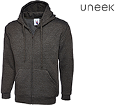 Uneek Adults Classic Full Zipped Hooded Sweatshirt