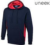 Uneek Two Tone Hooded Sweatshirt