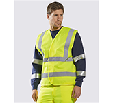 Logo printed or embroidered Portwest High Visibility Two Band & Brace Vests