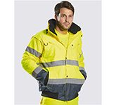 Corporate branded Portwest High Visibility 3-in-1 Bomber Jackets for workwear promotions