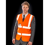 Bespoke corporate printed Result Core ID Hi-Vis Safety Tabards at GoPromotional