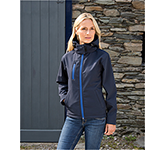 Result Core Womens TX Performance Hooded Softshell Jackets embroidered at GoPromotional