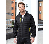 Result GRS Eco-Friendly Compass Padded Softshell Jackets logo branded at GoPromotional