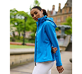 Branded Womens Regatta Venturer 3 Layer Hooded Softshell Jackets in a choice of colours
