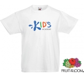 White Fruit Of The Loom Value Weight Kids T-Shirts branded with your design