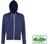 AWDis Heather Zipped Hoodies custom embroidered with logos at GoPromotional