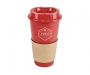 Bistro 500ml Plastic Take Away Mugs - Red