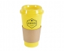 Bistro 500ml Plastic Take Away Mugs - Yellow