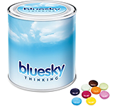 Large Sweet Paint Tins - Chocolate Beanies - Branded With Your Logo At GoPromotional