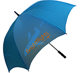 Personlised printed Fibrestorm Auto Double Canopy Golf Umbrellas at GoPromotional