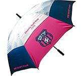 Company personalised Fibrestorm Auto Vented Golf Umbrellas for outdoor events