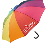 FARE Rainbow Aluminium Walker Umbrellas printed with your logo