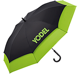 Corporate printed FARE Calvert Extending Dual Canopy Auto Golf Umbrellas for executive promotions