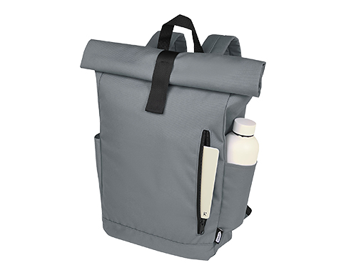 Expedition GRS RPET Roll Top Backpacks - Light Grey