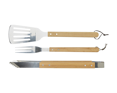 Windsor 3 Piece Bamboo Barbecue Sets - Natural