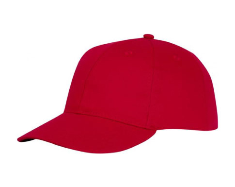 Florida Heavy Brushed Cotton 6 Panel Caps - Red