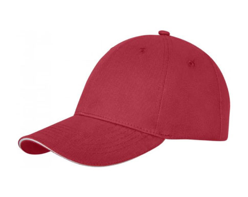 Chicago 6 Panel Sandwich Caps - Red