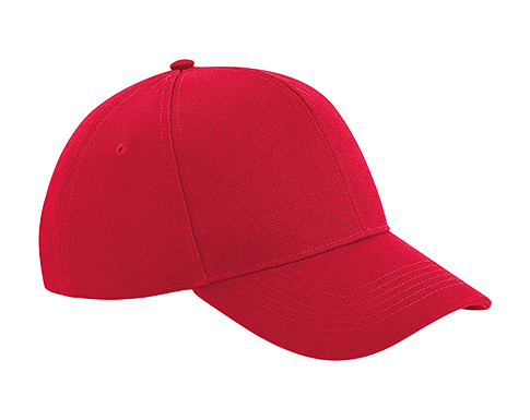 Beechfield Ultimate 6 Panel Caps - Red