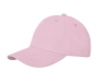 Miami Heavy Brushed Cotton 6 Panel Caps - Light Pink