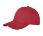 Miami Heavy Brushed Cotton 6 Panel Caps - Red