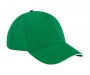 Beechfield Athletic Leisure 6 Panel Caps - Kelly Green/White
