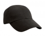 Result Low Profile Heavy Brushed 6 Panel Cotton Caps - Black
