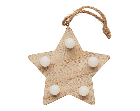 Spirit Of Christmas Wooden LED Xmas Stars - Natural