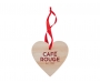 Wooden Heart Tree Decorations - Natural