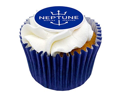 Lemon Frosted Cupcakes - Navy Blue