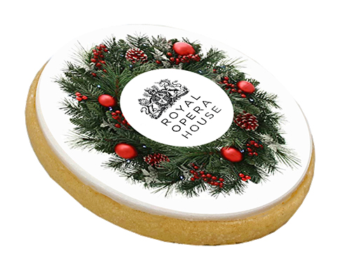 5cm Round Shortbread Christmas Biscuits - Natural