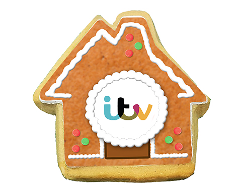 Christmas House Shortbread Biscuits - Natural