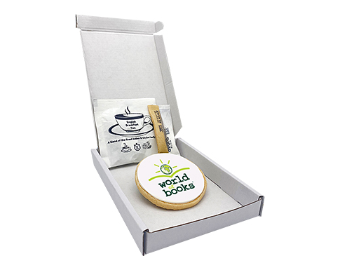 Round Shortbread Biscuit Brew Postal Boxes - Tea