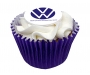 Vanilla Frosted Cupcakes - Purple