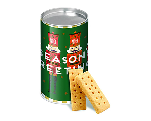 Eco Snack Tube - Mini Shortbread Biscuits - Christmas