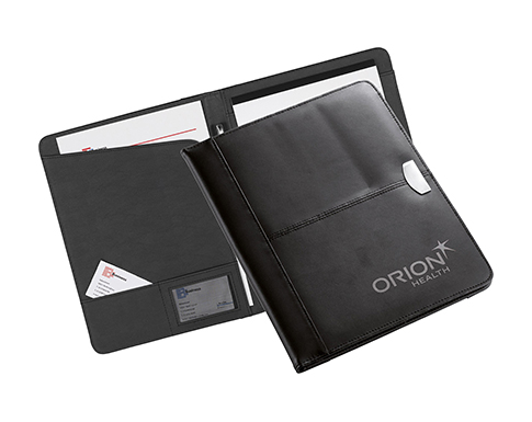 Lichfield A4 Leather Conference Folders - Black