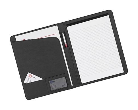 Lichfield A4 Leather Conference Folders - Black