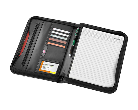 Horizon A4 Zipped Conference Folders - Black