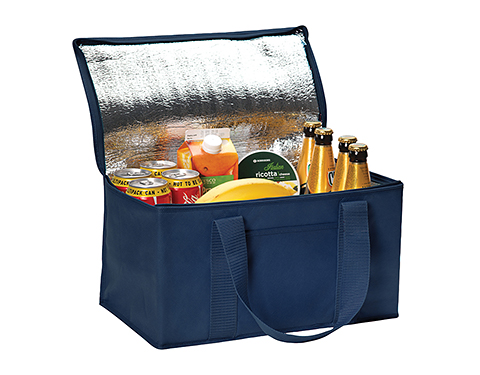 Summer Fresh 12 Can Foldable Eco-Friendly Cooler Bags - Navy