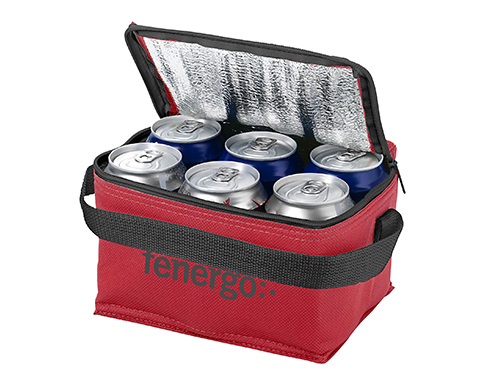 Buttercup 6 Can Budget Cooler Bags - Red