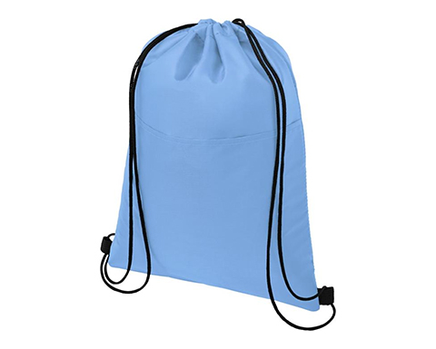 Lakeside 12 Can Drawstring Cooler Bags - Light Blue