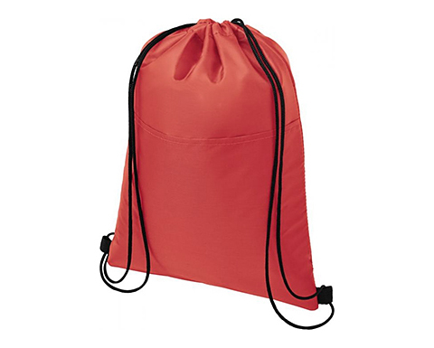 Lakeside 12 Can Drawstring Cooler Bags - Red