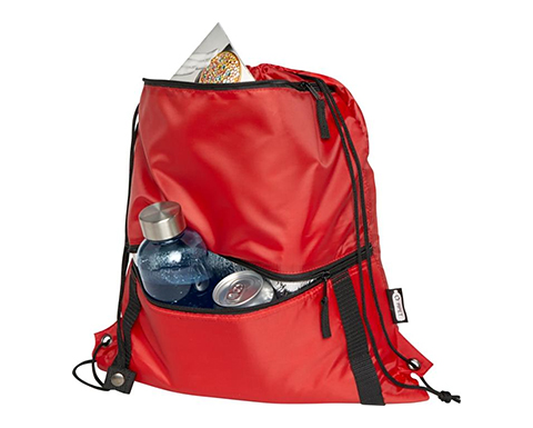 Venturer Recycled Insulated Drawstring Cooler Bags - Red