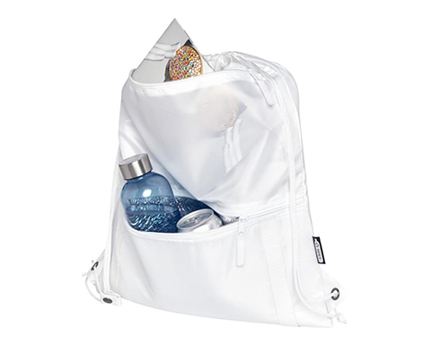 Venturer Recycled Insulated Drawstring Cooler Bags - White