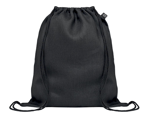 Darwin Hemp Fabric Drawstring Bags - Black