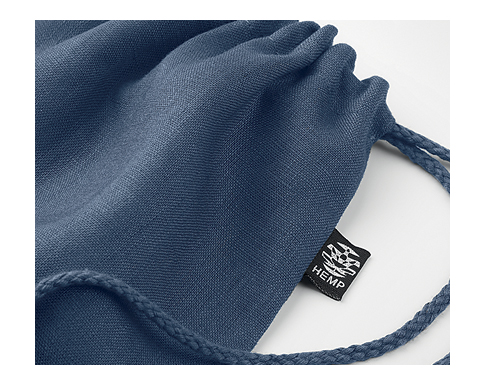 Darwin Hemp Fabric Drawstring Bags - Dusk Blue